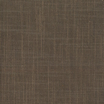 Woven fabric sample, warm brown linen blend, vertical ribbed texture with heathered effect and discreet "turri" label detail.